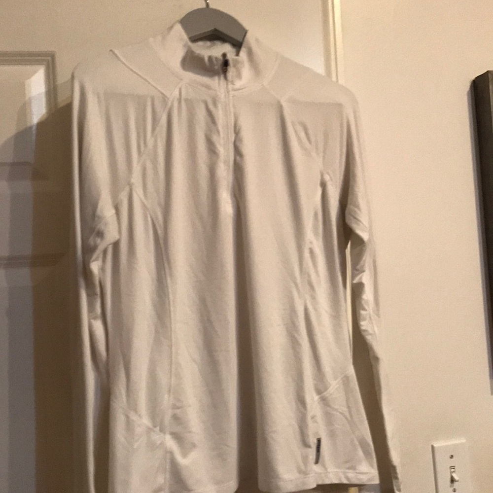 Running sweatshirt in white.